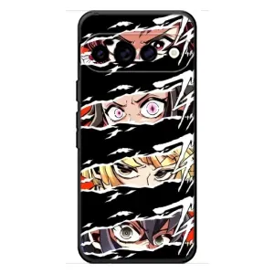Силіконові чохлі з очіма Anime для Гугл Піксель 11 Про (Очі на чорному)