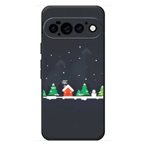 Силіконовий бампер на різдво для Google Pixel 11 Pro (Місто зимове)
