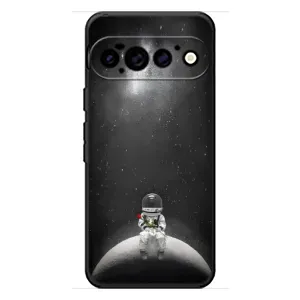 Силиконовый Чехол с принтом "Космонавты" на Google Pixel 11 Pro (Космонавт романтик)
