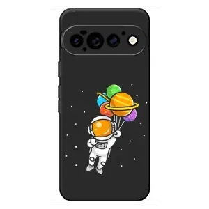 Силиконовый Чехол с принтом "Космонавты" на Google Pixel 11 Pro (Космонавт с шариками)
