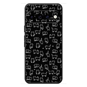 Чехол на тематику: Коты для Google Pixel 11 Pro (Котики на черном)