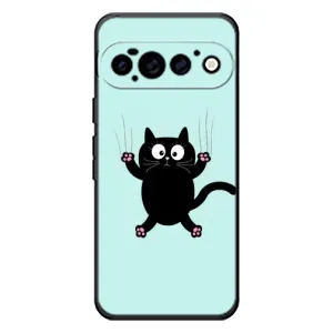 Силиконовый чехол с котиком для Google Pixel 11 Pro (Падающий кот)