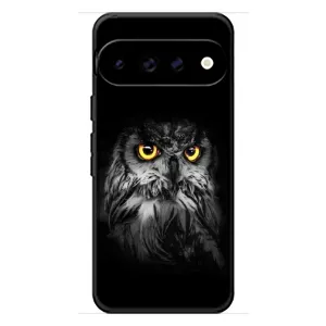 Чехол с рисунком «Сова на чёрном» для Google Pixel 11 Pro