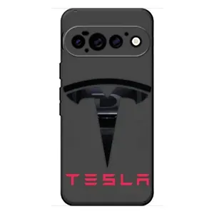 Силіконовий бампер з картинкою машини на Google Pixel 11 Pro (Logo TESLA)