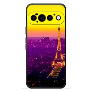 Чехол с Эйфелевой башней на Google Pixel 11 Pro (Яркая башня)