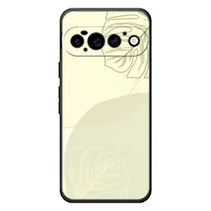 Чехол цветочный дизайн для Google Pixel 11 Pro (Зелёный фон)