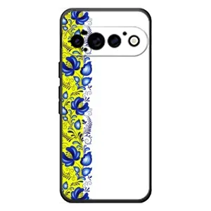 Силиконовый Чехол на Google Pixel 11 Pro с картинкой Вышиванки (Желто-синяя вышиванка)