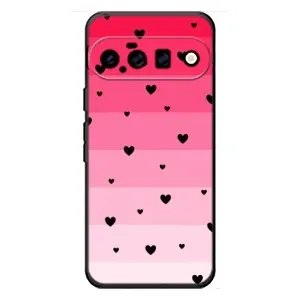 Чохли з тематикою "Маленькі Сердчеки" на Google Pixel 11 (Чорні сердечка)