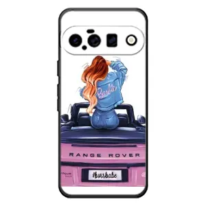 Силиконовый Чехол на Google Pixel 11 с картинкой Стильных Девушек (Девушка на машине)