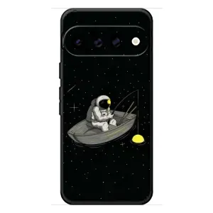 Силиконовый Чехол с принтом "Космонавты" на Google Pixel 11 (Космонавт на рыбалке)