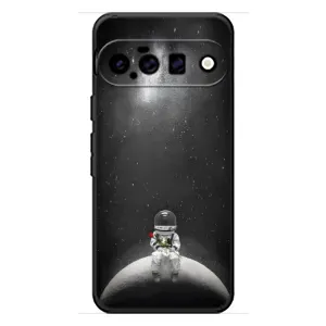 Силиконовый Чехол с принтом "Космонавты" на Google Pixel 11 (Космонавт романтик)