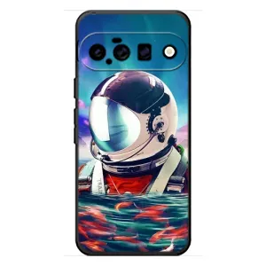 Силиконовый Чехол с принтом "Космонавты" на Google Pixel 11 (Космонавт в воде)