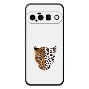 Чехол с леопардовым принтом на Google Pixel 11 (Леопард на белом)