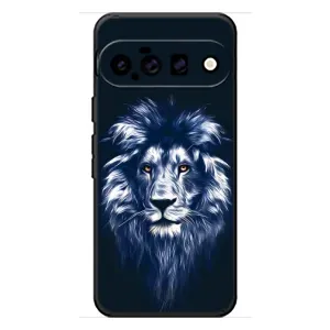 Чехол с картинкой на Google Pixel 11 (Лев - синий)