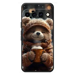 Печатный чехол «Зверята с кофе» для Google Pixel 11 (Медвежонок с кофе)