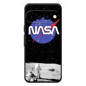 Силиконовый бампер с принтом "Наса" на Google Pixel 11 (Nasa на луне)