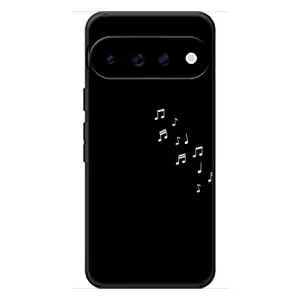 Чехол с картинками на черном фоне для Google Pixel 11 (Ноты)