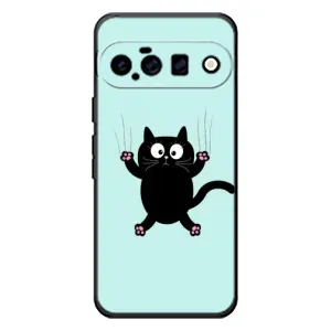 Силиконовый чехол с котиком для Google Pixel 11 (Падающий кот)