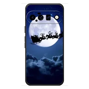 Чехол Санта Клаус для Google Pixel 11 (Санта - луна)