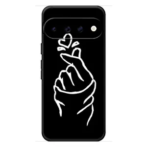 Чохол (Знак сердечка) для Google Pixel 11 (Сердечко на чорному)