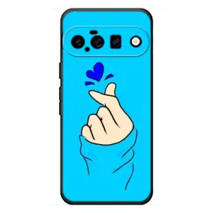Чохол (Знак сердечка) для Google Pixel 11 (Сердечко на синоьому)