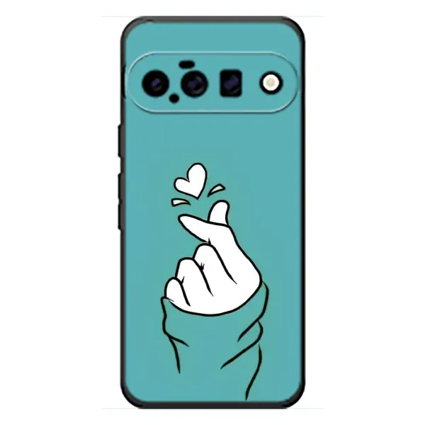 Чехол с рисунком «Сердечко на бирюзовом» для Google Pixel 11