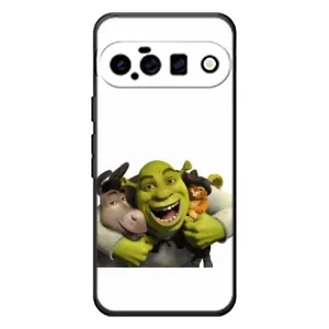 Печатный чехол с принтом Шрек для Google Pixel 11 (Шрек осел и кот)