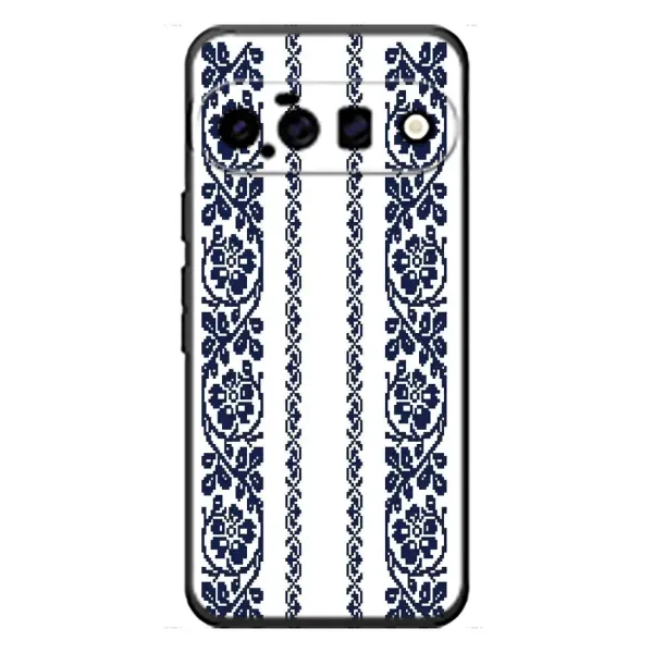 Чехол с рисунком «Синяя вышиванка» для Google Pixel 11 Чехол с рисунком «Синяя вышиванка» для Google Pixel 11