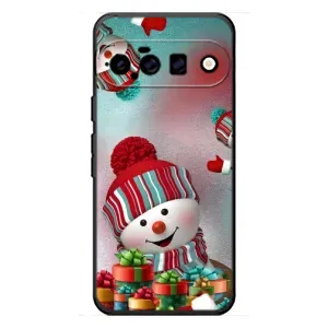 Чехлы на Новый Год Google Pixel 11 (Снеговик в шапке)