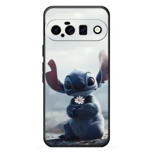 Чехол с рисунком Стич для Google Pixel 11 (Стич с цветочком)