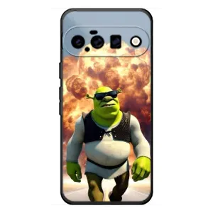 Печатный чехол с принтом Шрек для Google Pixel 11 (Эпичный взрыв Шрек)