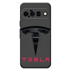 Силіконовий бампер з картинкою машини на Google Pixel 11 (Logo TESLA)