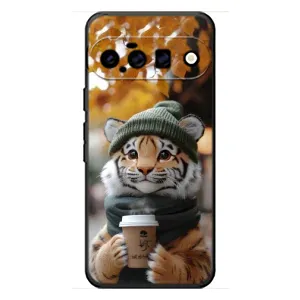 Печатный чехол «Зверята с кофе» для Google Pixel 11 (Тигр с кофе)
