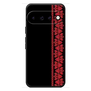 Силіконовый Чохол на Google Pixel 11 з картинкой Вишиванки (Вишиванка на чорному)