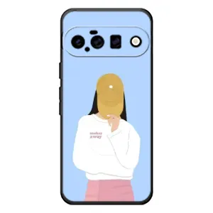 Силиконовый Чехол на Google Pixel 11 с картинкой Стильных Девушек (Желтая кепка)