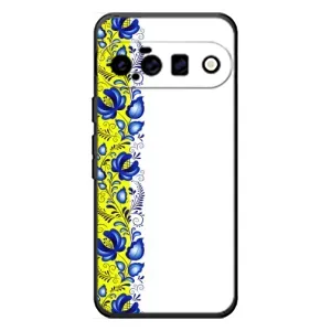 Силіконовый Чохол на Google Pixel 11 з картинкой Вишиванки (Жовто-біла вишиванка)