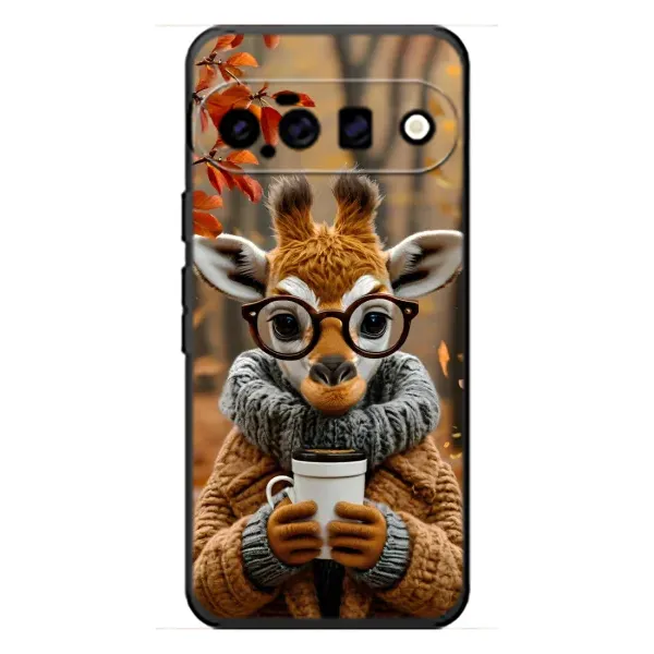 Чехол с рисунком «Жираф с кофе» для Google Pixel 11 Чехол с рисунком «Жираф с кофе» для Google Pixel 11