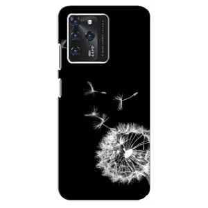 Силиконовый Чехол с одуванчиками на Google Pixel 2 XL (Одуванчик на чёрном)