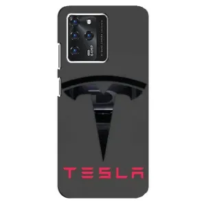 Силиконовый бампер с картинкой машины на Google Pixel 2 XL (Logo TESLA)