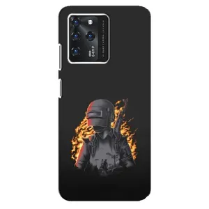 Силиконовый чехол с картинкой "Герой Pubg" на Google Pixel 2 XL (В огне)
