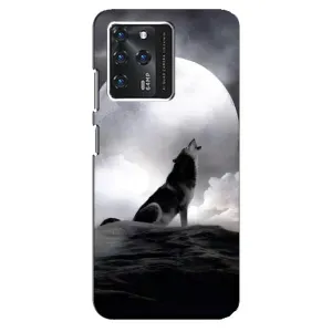 Чехол с Волком на Google Pixel 2 XL (Волк и луна)