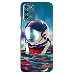 Силиконовый Чехол с принтом "Космонавты" на Google Pixel 2 (Космонавт в воде)