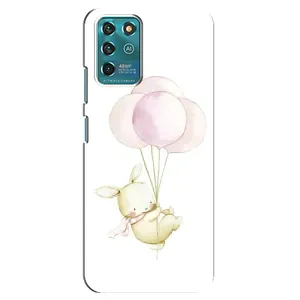 Силиконовый бампер с картинкой животных для Google Pixel 2 (Кролик и шарики)