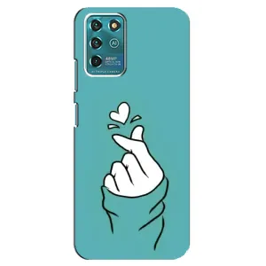Чехлы (Знак сердечка) на Google Pixel 2 (Сердечко на бирюзовом)