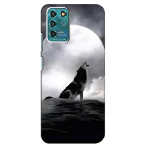 Чехол с Волком на Google Pixel 2 (Волк и луна)