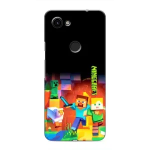 Чехлы для Google Pixel 3 XL (Персонажи Майн Крафт) (Герой Майнкрафт)
