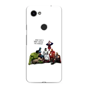 Чехлы для Google Pixel 3 XL (Для Христиан) (Иисус супергерой)