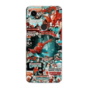 Чехол Супергерой Человека Паука на Google Pixel 3 XL (Комиксы Человек Паук)