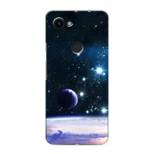 Чехол (ТПУ) с планетами на Google Pixel 3 XL (Космический вид)