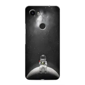 Силиконовый Чехол с принтом "Космонавты" на Google Pixel 3 XL (Космонавт романтик)